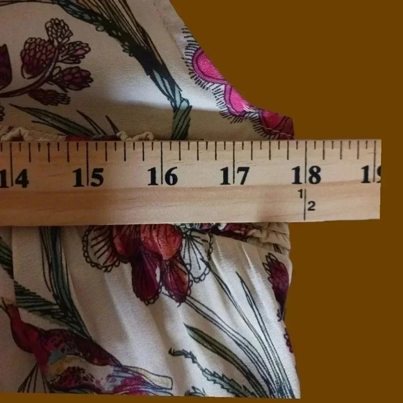 Free people floral print dress sleeveless v-neckline & A line Small size - Picture 9 of 13